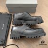 6930e9816e68136f4d9b2ff4 Balenciaga lace-up platform oxford casual leather shoes