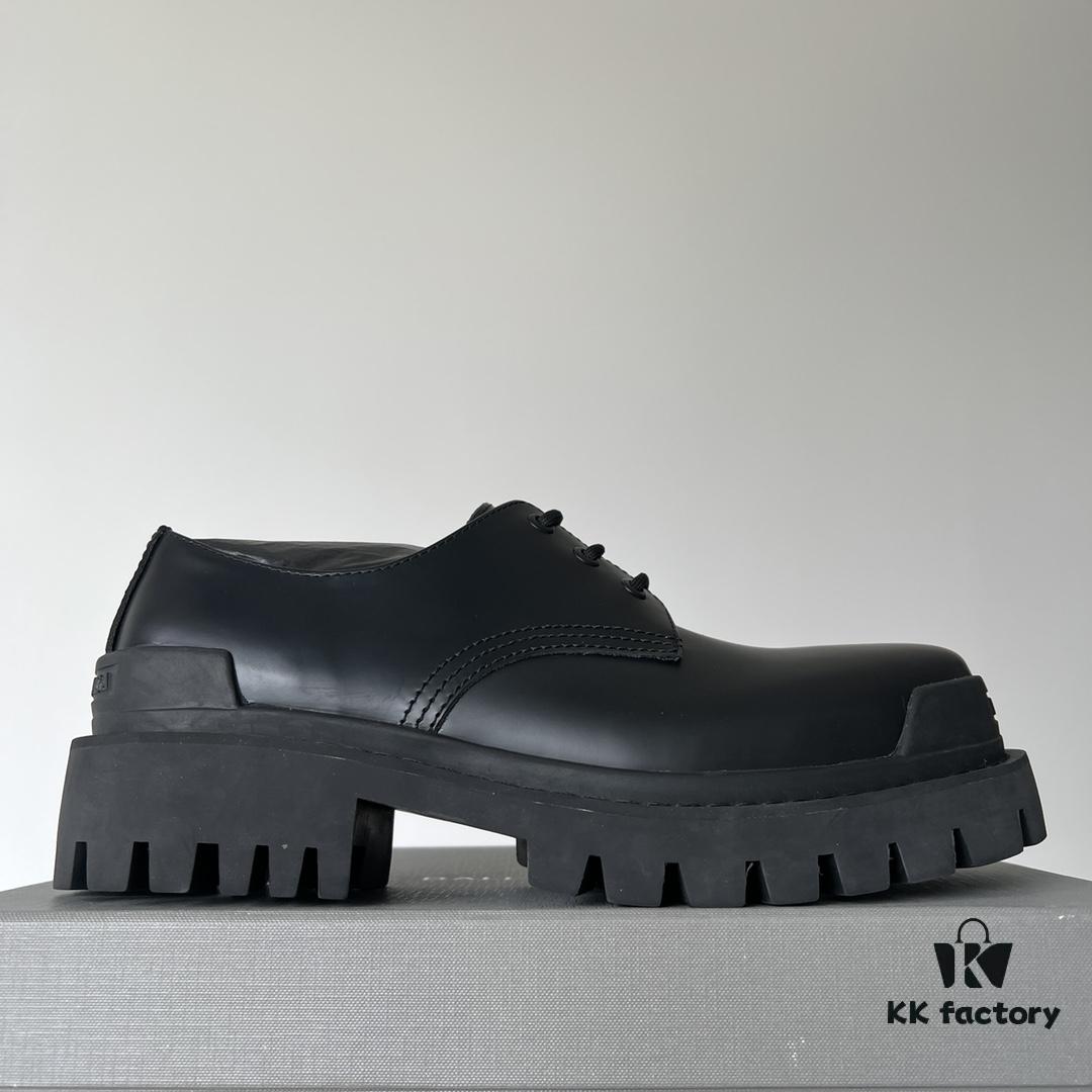 6930e9836e68136f4d9b2ff7 Balenciaga lace-up platform oxford casual leather shoes