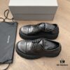6930e9a16e68136f4d9b301e Balenciaga Tractor Leather Distressed Shoes