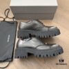6930e9a26e68136f4d9b301f Balenciaga Tractor Leather Distressed Shoes