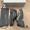 6930e9a36e68136f4d9b3020 Balenciaga Tractor Leather Distressed Shoes