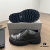 6930e9a46e68136f4d9b3022 Balenciaga Tractor Leather Distressed Shoes