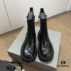 6930e9b16e68136f4d9b302e Balenciaga Tractor Chunky Leather Lace-Up Ankle Boots
