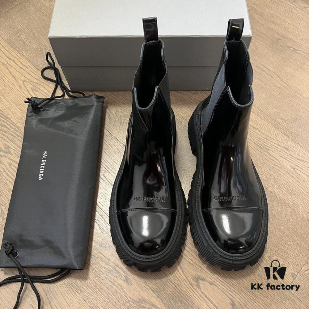 6930e9b86e68136f4d9b3033 Balenciaga Tractor Outsole Split Pearl Calfskin Thick-Soled Short Boots