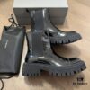 6930e9be6e68136f4d9b3039 Balenciaga Tractor Outsole Split Pearl Calfskin Thick-Soled Short Boots