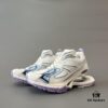 6930e9ce6e68136f4d9b3046 Balenciaga X-Pander Mesh Nylon Lace-Up Non-Slip Low-Cut Sneakers in White, Blue, and Purple