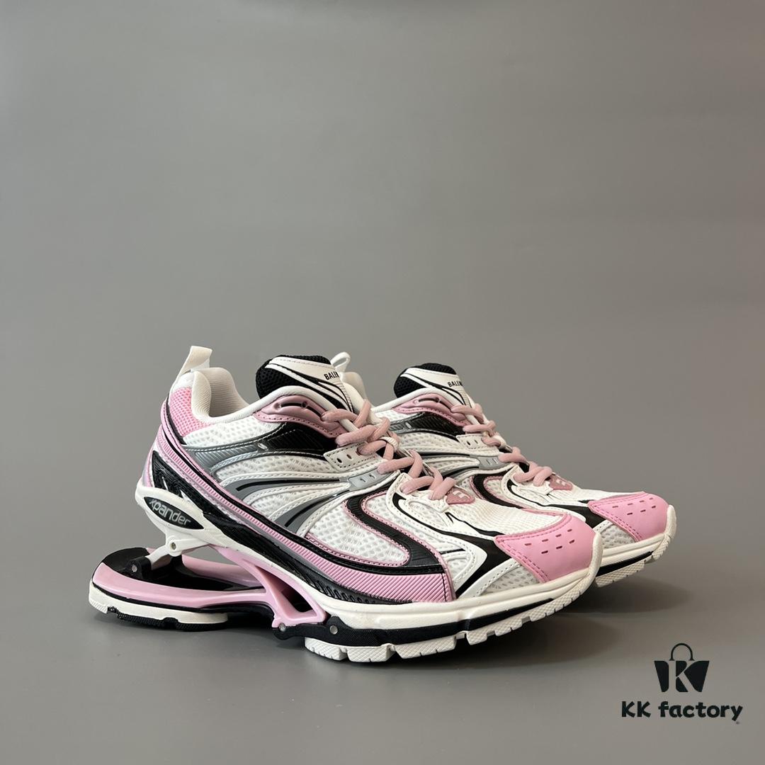 6930e9da6e68136f4d9b304f Balenciaga X-Pander Mesh Nylon Lace-Up Non-Slip Low-Cut Sneakers in White, Black, and Pink