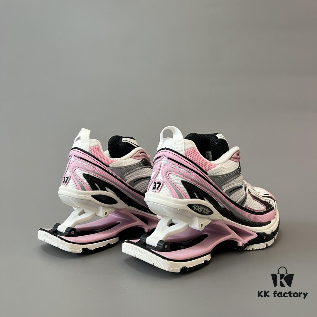 6930e9da6e68136f4d9b3051 Balenciaga X-Pander Mesh Nylon Lace-Up Non-Slip Low-Cut Sneakers in White, Black, and Pink