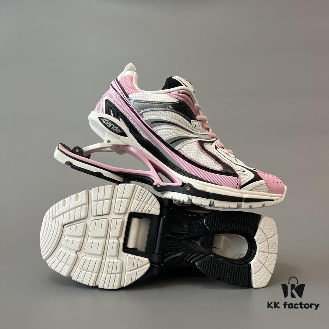 6930e9dc6e68136f4d9b3052 Balenciaga X-Pander Mesh Nylon Lace-Up Non-Slip Low-Cut Sneakers in White, Black, and Pink
