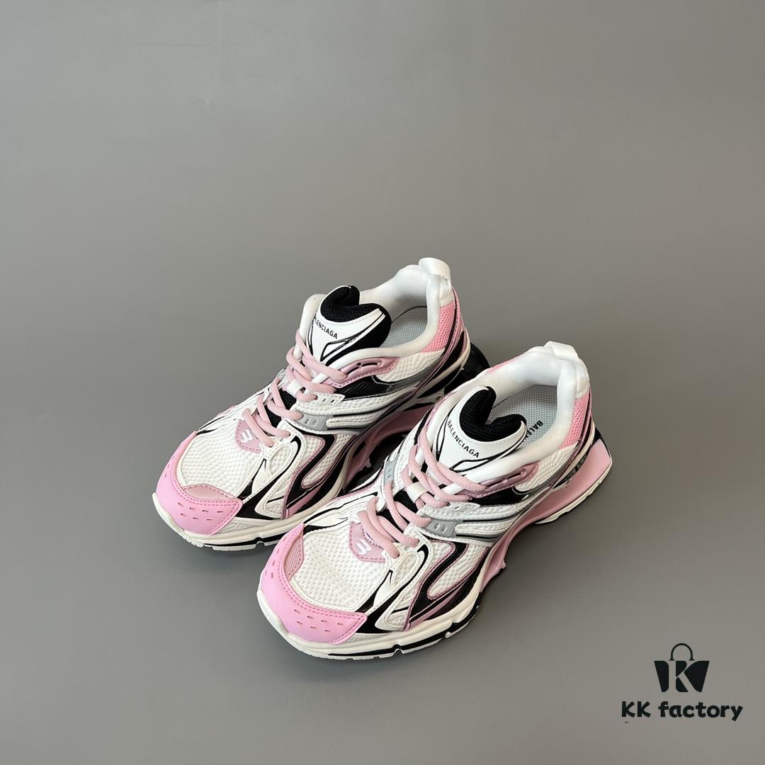 6930e9df6e68136f4d9b3054 Balenciaga X-Pander Mesh Nylon Lace-Up Non-Slip Low-Cut Sneakers in White, Black, and Pink