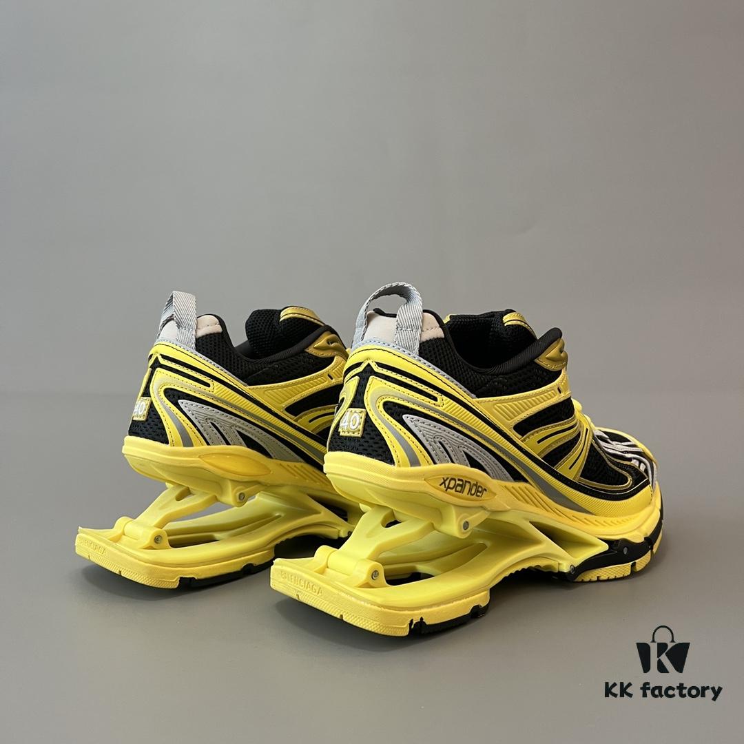 Balenciaga X-Pander Mesh Nylon Lace-Up Non-Slip Low-Cut Sneakers in Yellow