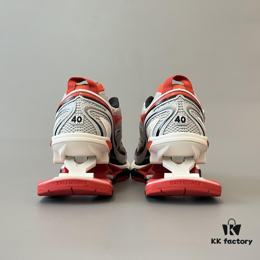 6930e9f06e68136f4d9b3063 Balenciaga X-Pander Mesh Nylon Lace-Up Non-Slip Low-Cut Sneakers in Grey and Red