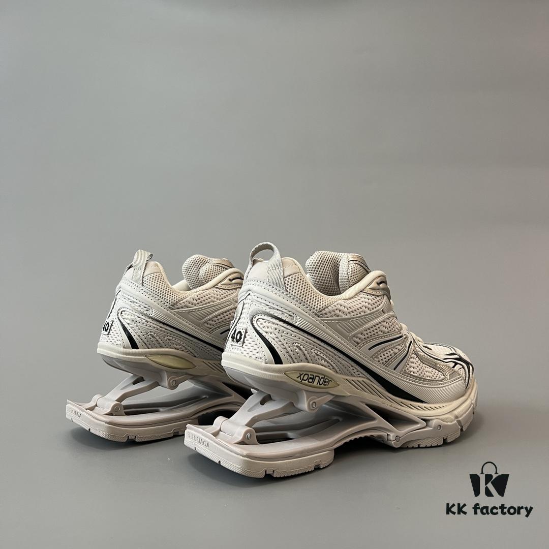 Balenciaga X-Pander Mesh Nylon Lace-Up Non-Slip Low-Cut Sneakers in Beige Brown