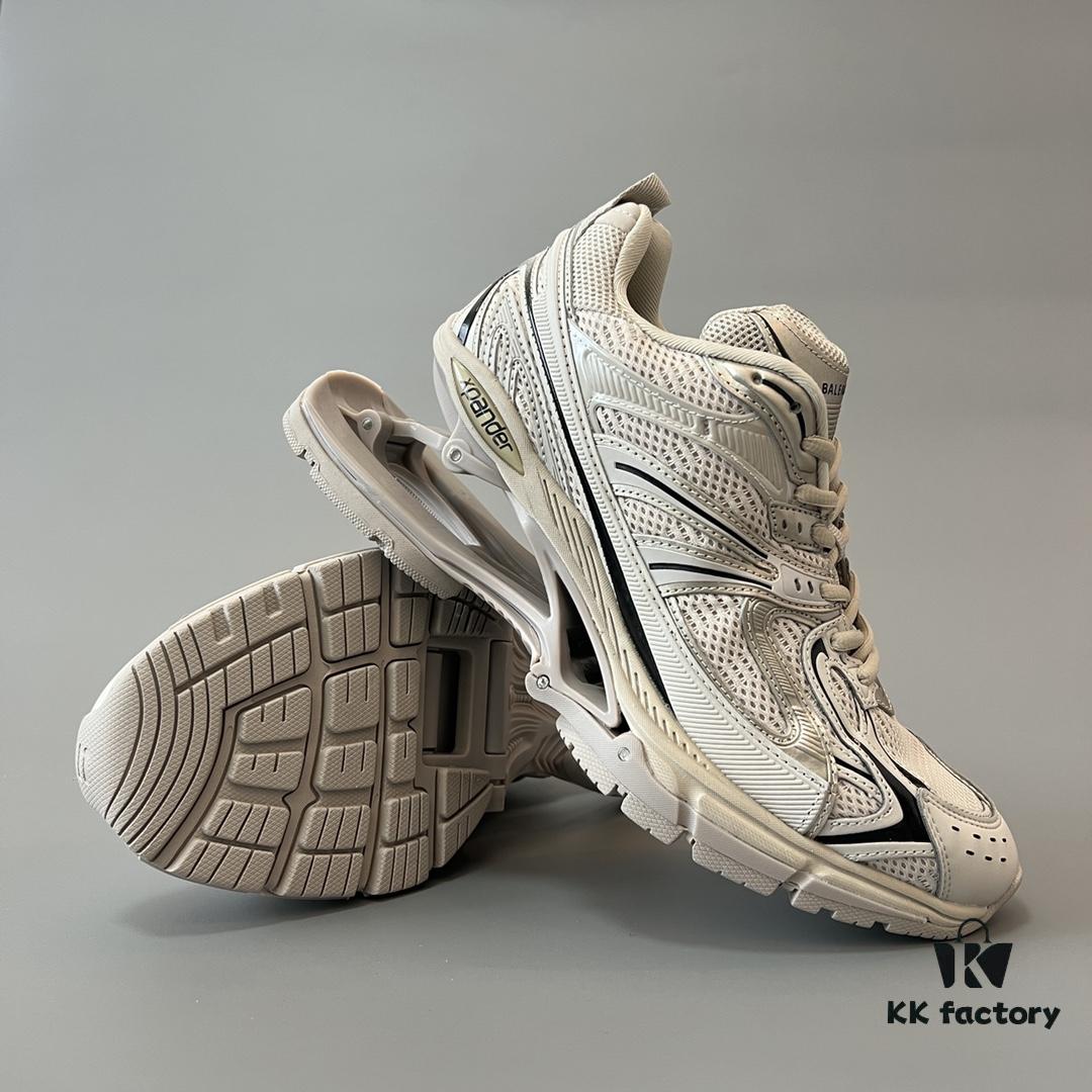 Balenciaga X-Pander Mesh Nylon Lace-Up Non-Slip Low-Cut Sneakers in Beige Brown