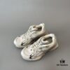 Balenciaga X-Pander Mesh Nylon Lace-Up Non-Slip Low-Cut Sneakers in Beige Brown