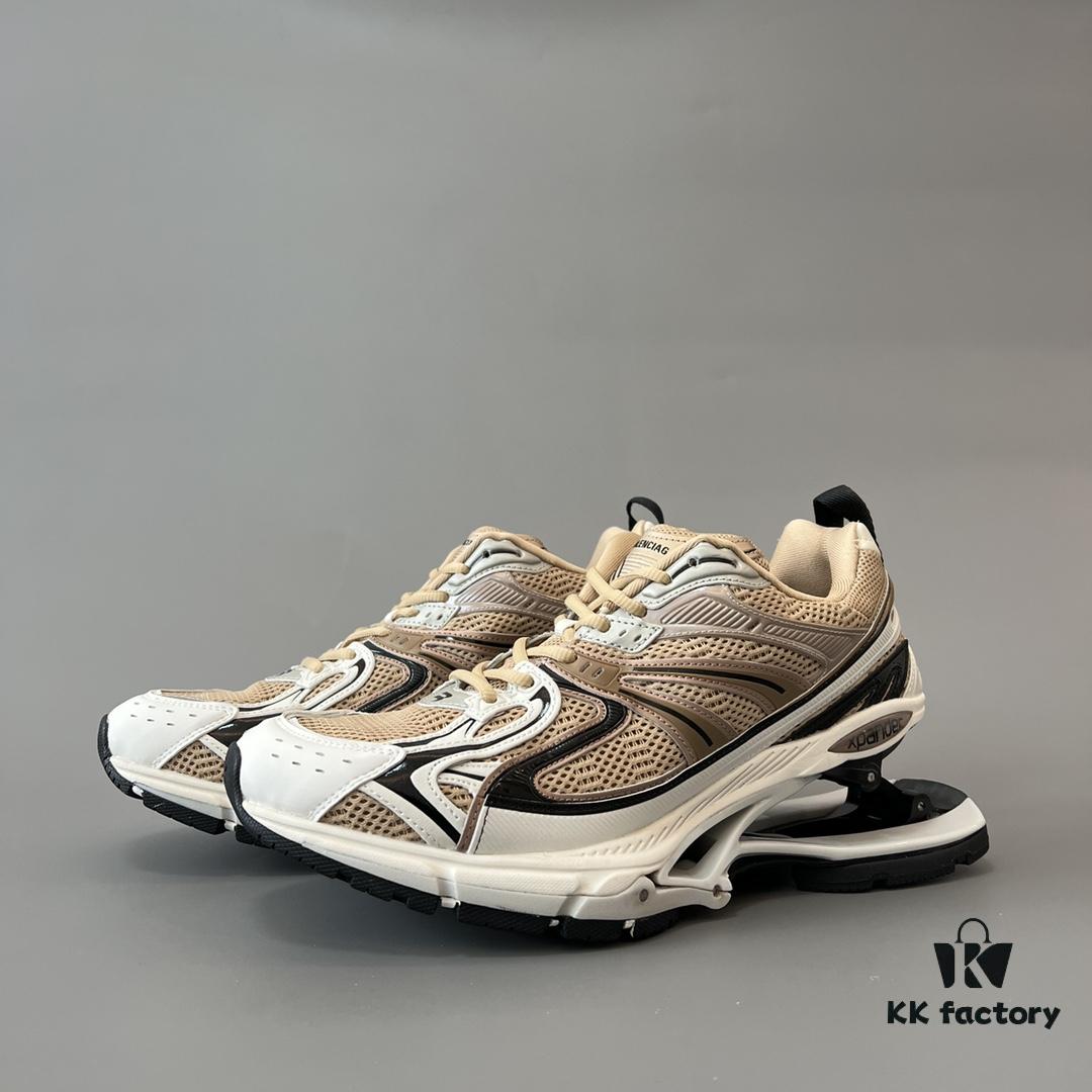6930ea056e68136f4d9b307d Balenciaga X-Pander Mesh Nylon Lace-up Non-slip Low-top Athletic Leisure Shoes in Rose Gold