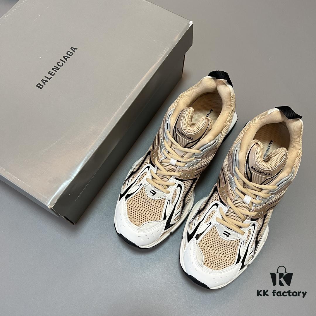 6930ea0b6e68136f4d9b3082 Balenciaga X-Pander Mesh Nylon Lace-up Non-slip Low-top Athletic Leisure Shoes in Rose Gold