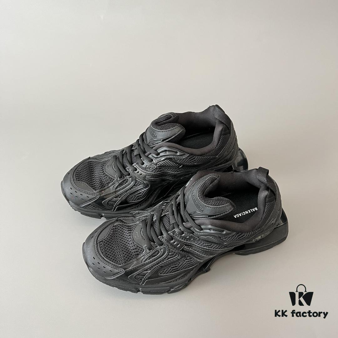 6930ea2a6e68136f4d9b309c Balenciaga X-Pander Mesh Nylon Lace-Up Non-Slip Low-Cut Sneakers in Black