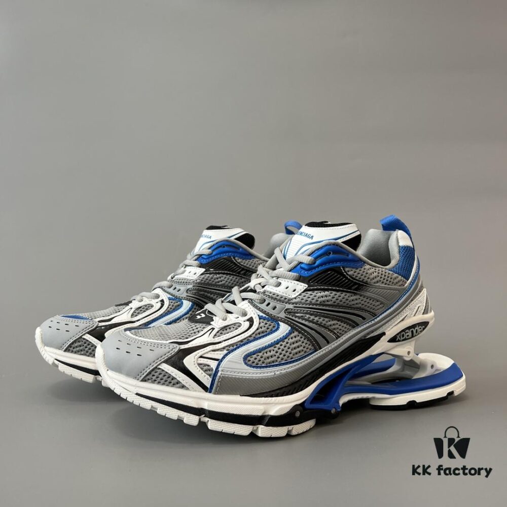 6930ea2b6e68136f4d9b309d Balenciaga X-Pander Mesh Nylon Lace-Up Non-Slip Low-Cut Sneakers in Blue