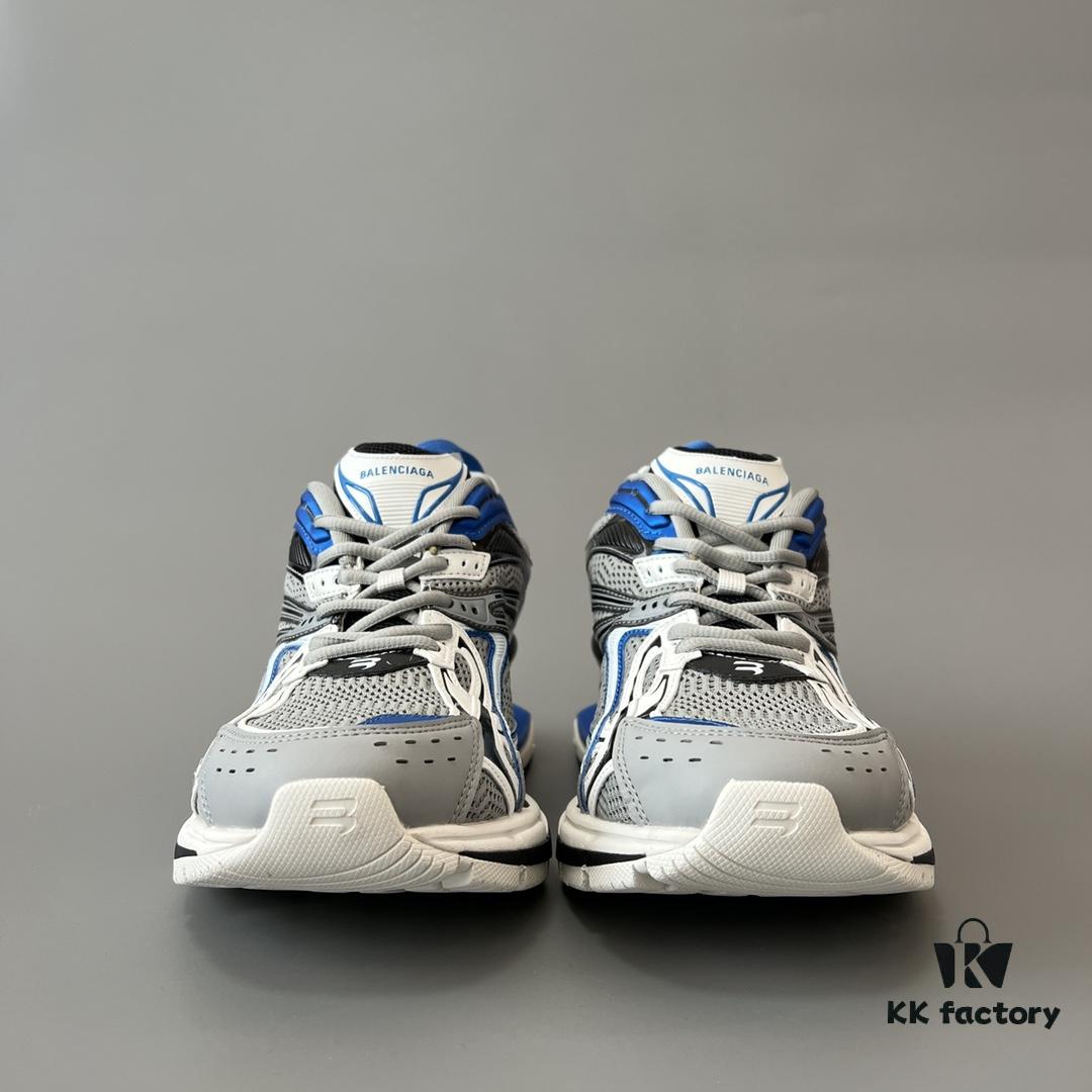 6930ea2e6e68136f4d9b309f Balenciaga X-Pander Mesh Nylon Lace-Up Non-Slip Low-Cut Sneakers in Blue