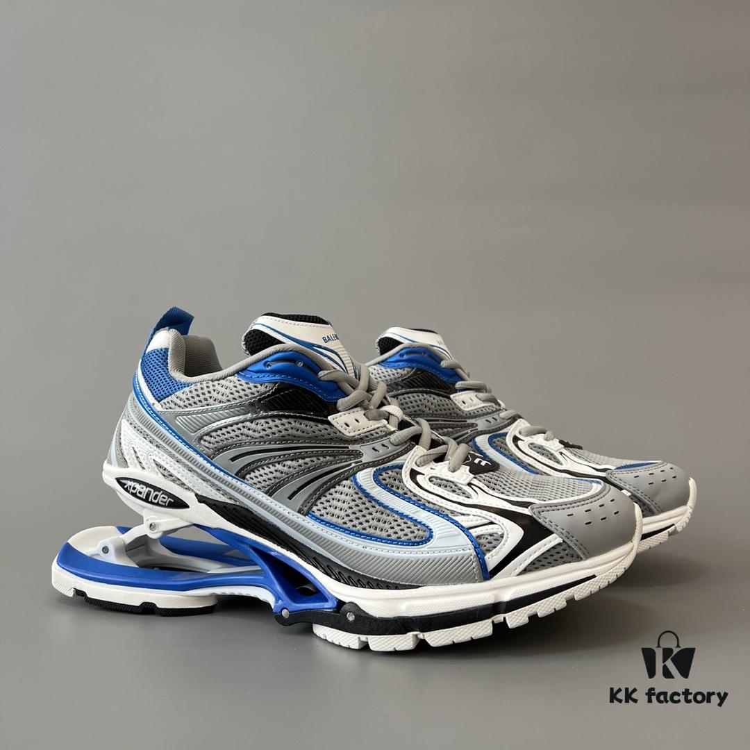 6930ea2f6e68136f4d9b30a1 Balenciaga X-Pander Mesh Nylon Lace-Up Non-Slip Low-Cut Sneakers in Blue