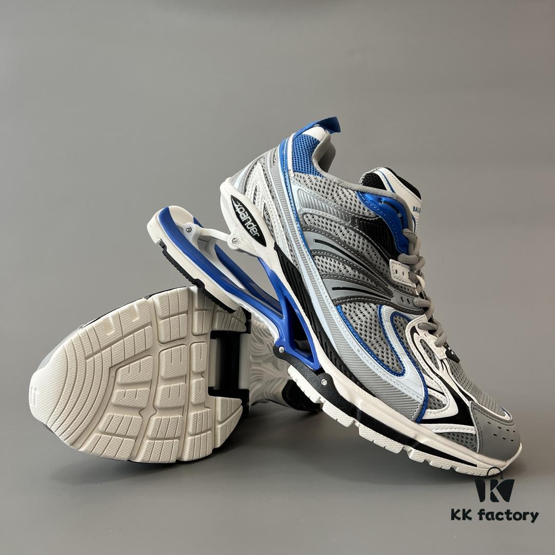 6930ea316e68136f4d9b30a3 Balenciaga X-Pander Mesh Nylon Lace-Up Non-Slip Low-Cut Sneakers in Blue
