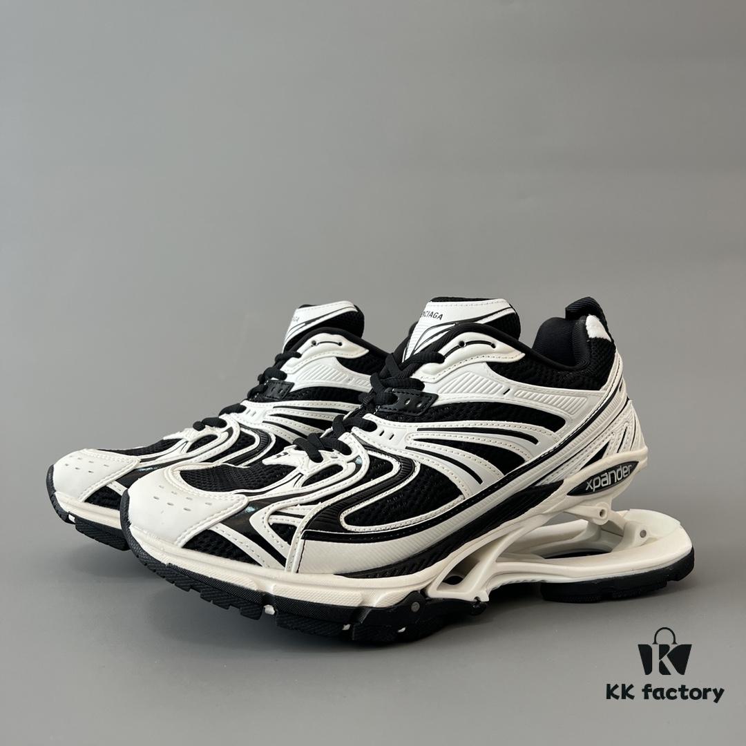 6930ea336e68136f4d9b30a6 Balenciaga X-Pander Mesh Nylon Lace-Up Non-Slip Low-Top Sneakers in White and Black
