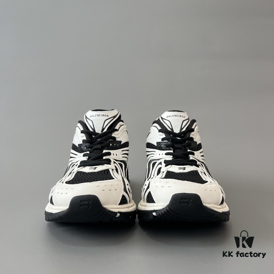 6930ea346e68136f4d9b30a7 Balenciaga X-Pander Mesh Nylon Lace-Up Non-Slip Low-Top Sneakers in White and Black