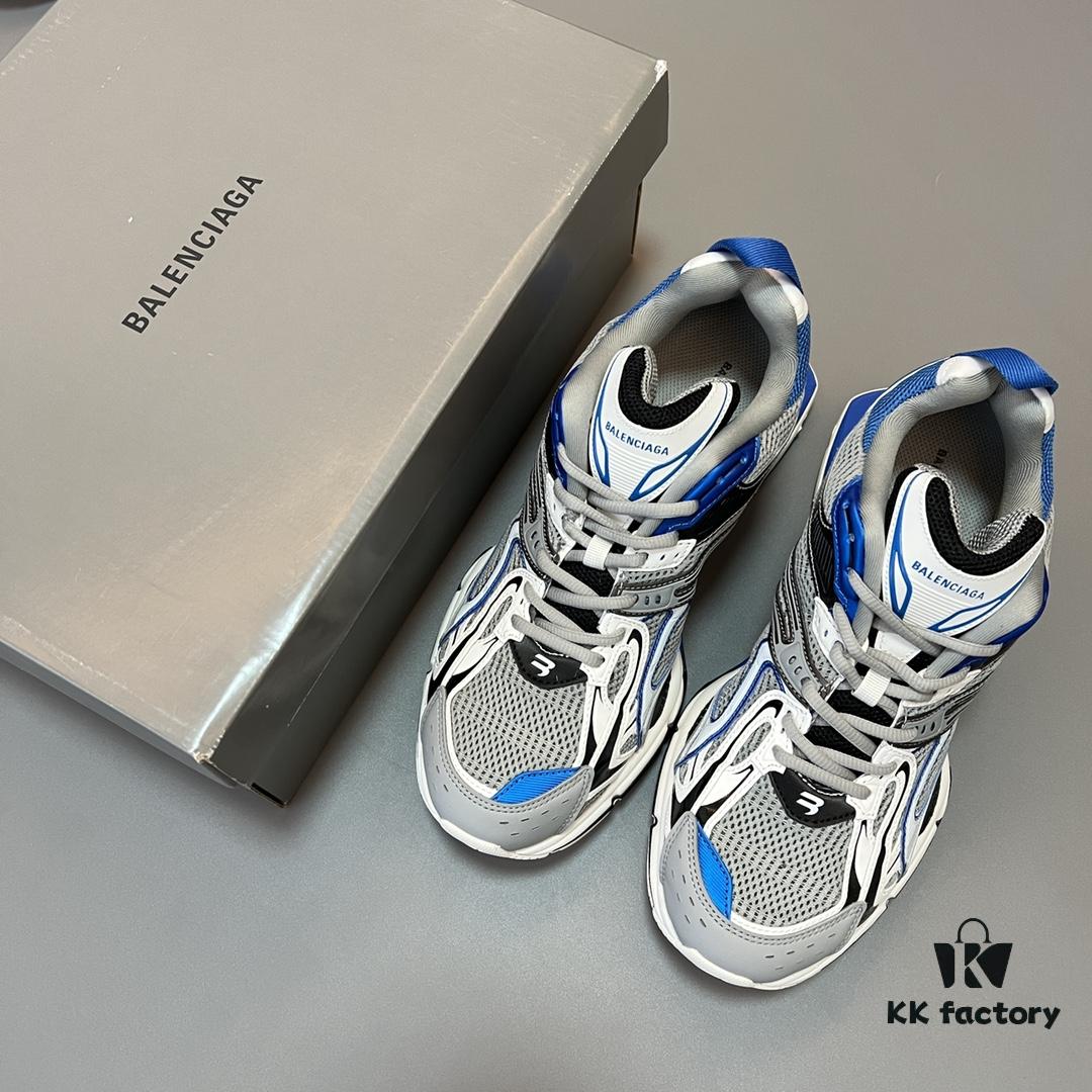 6930ea366e68136f4d9b30a9 Balenciaga X-Pander Mesh Nylon Lace-Up Non-Slip Low-Cut Sneakers in Blue