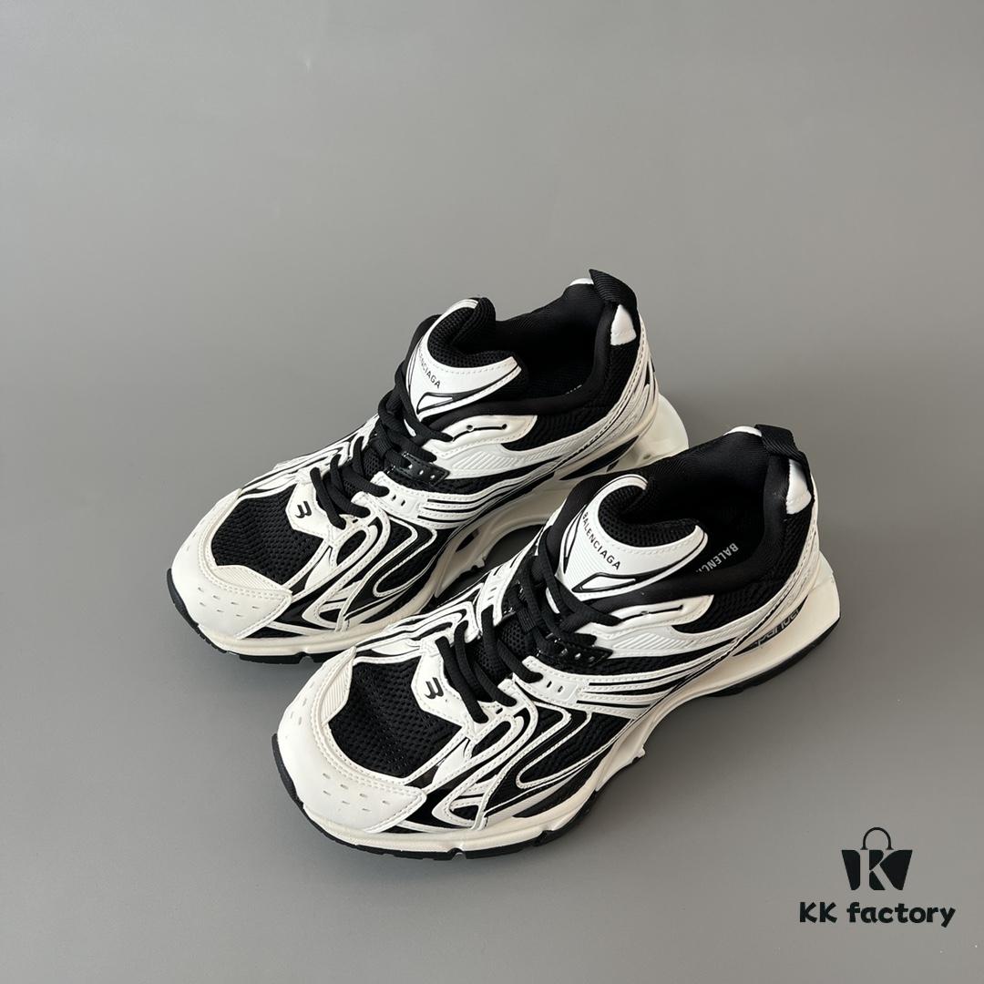 6930ea3b6e68136f4d9b30ad Balenciaga X-Pander Mesh Nylon Lace-Up Non-Slip Low-Top Sneakers in White and Black