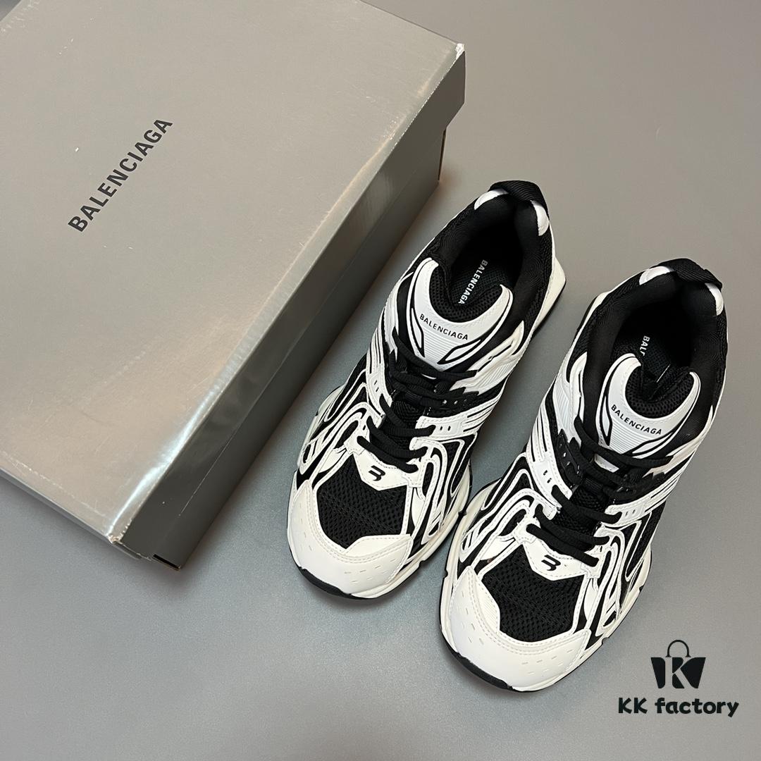 6930ea3b6e68136f4d9b30ae Balenciaga X-Pander Mesh Nylon Lace-Up Non-Slip Low-Top Sneakers in White and Black