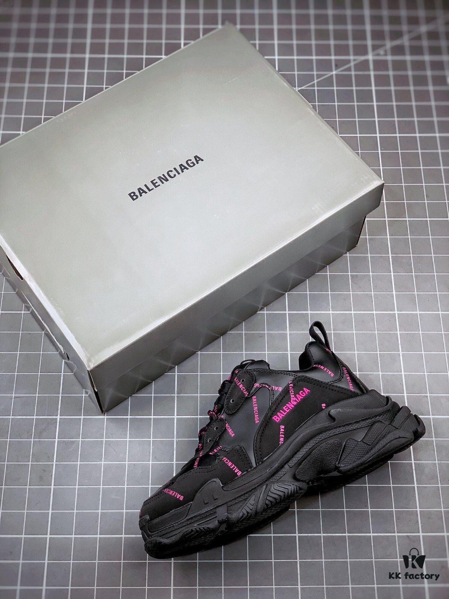 6930eab86e68136f4d9b314a Balenciaga Triple S Black Purple Collaboration