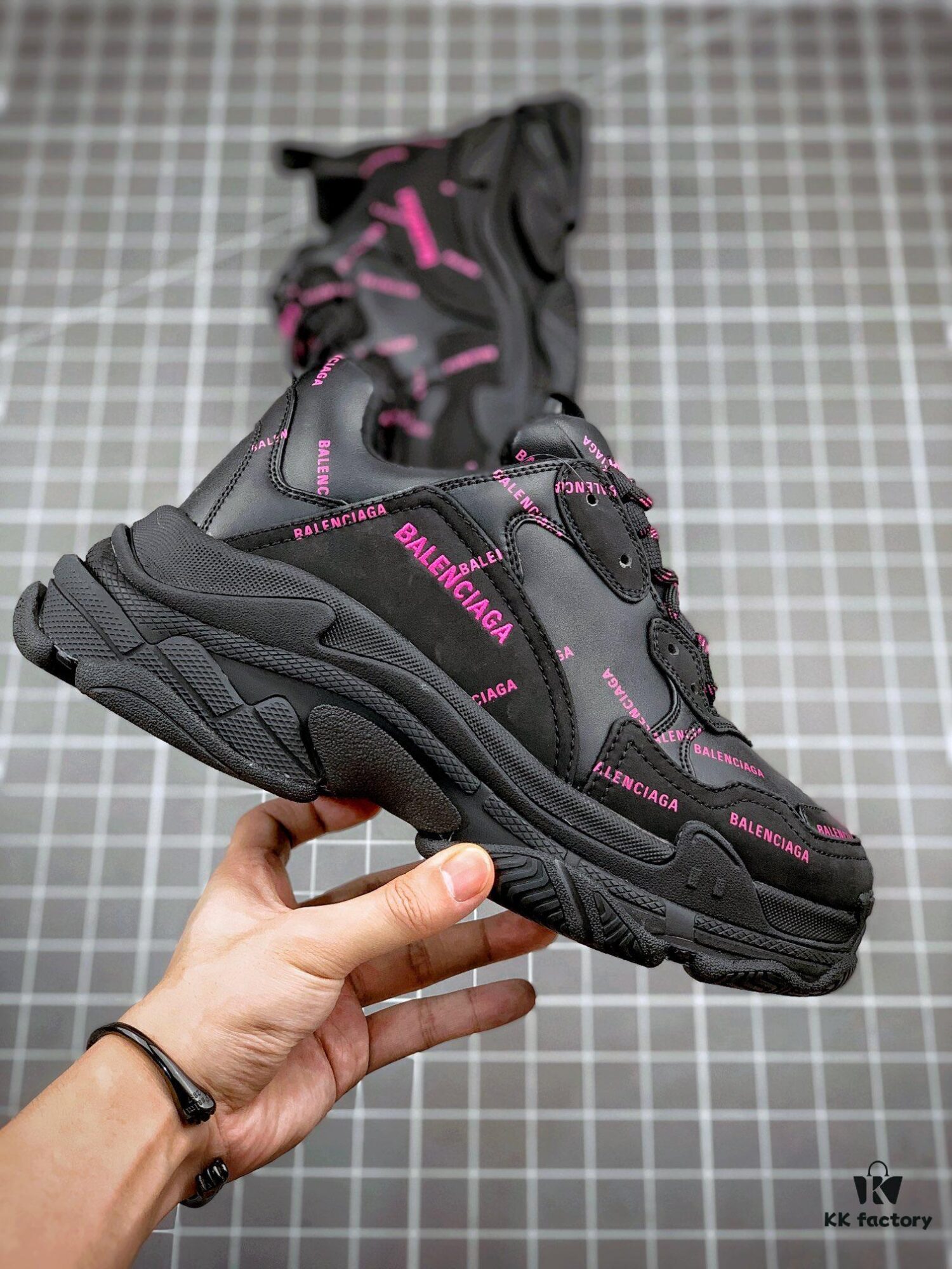 6930eab96e68136f4d9b314b Balenciaga Triple S Black Purple Collaboration