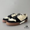 6930ead86e68136f4d9b3177 FENDI Match Unisex Retro Patchwork Leather Sneakers in Black and White