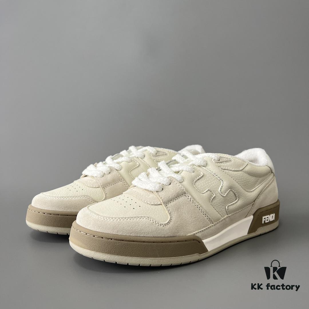 FENDI Match Vintage Patchwork White Sneakers Unisex