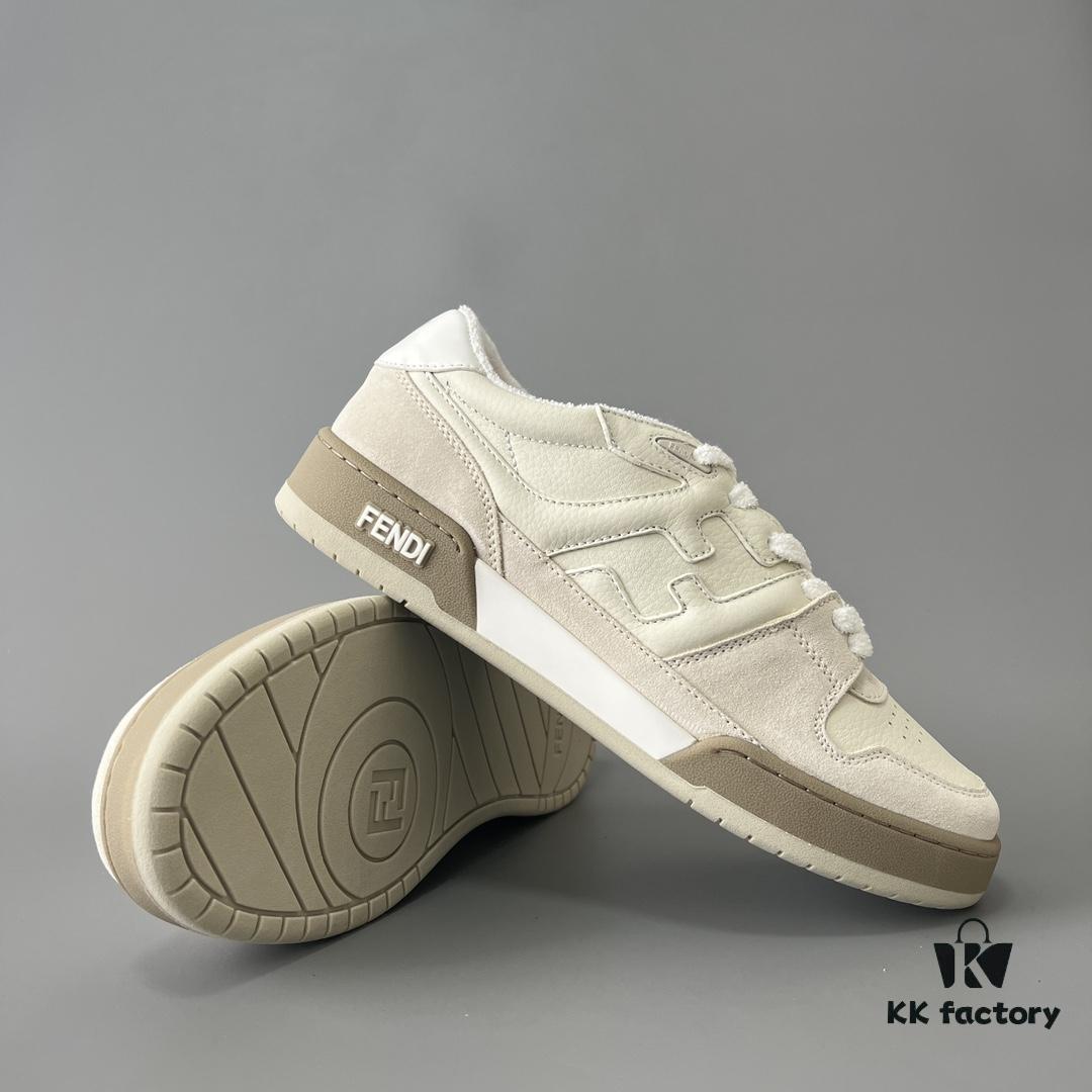 FENDI Match Vintage Patchwork White Sneakers Unisex