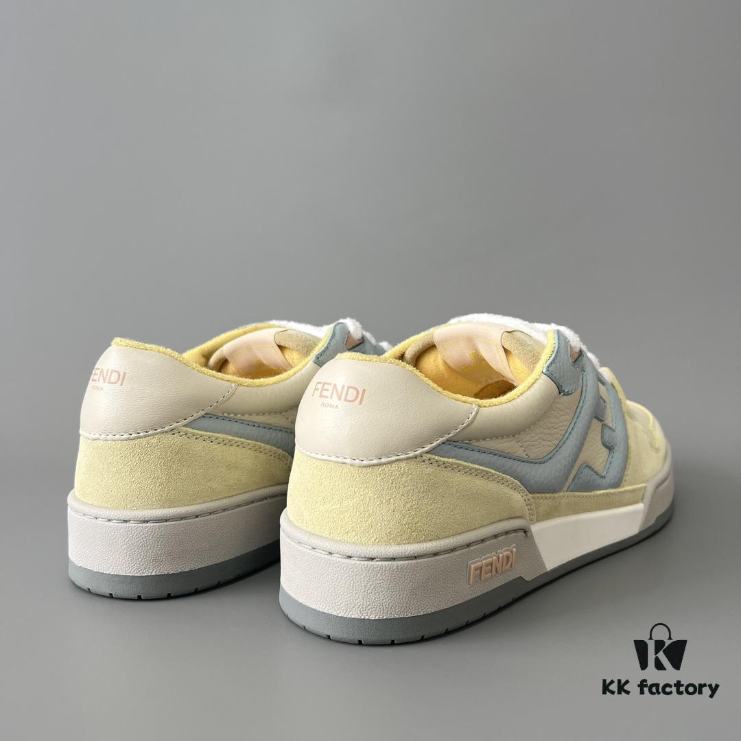 6930eaef6e68136f4d9b319e FENDI Match Vintage Patchwork Sneakers Unisex Yellow