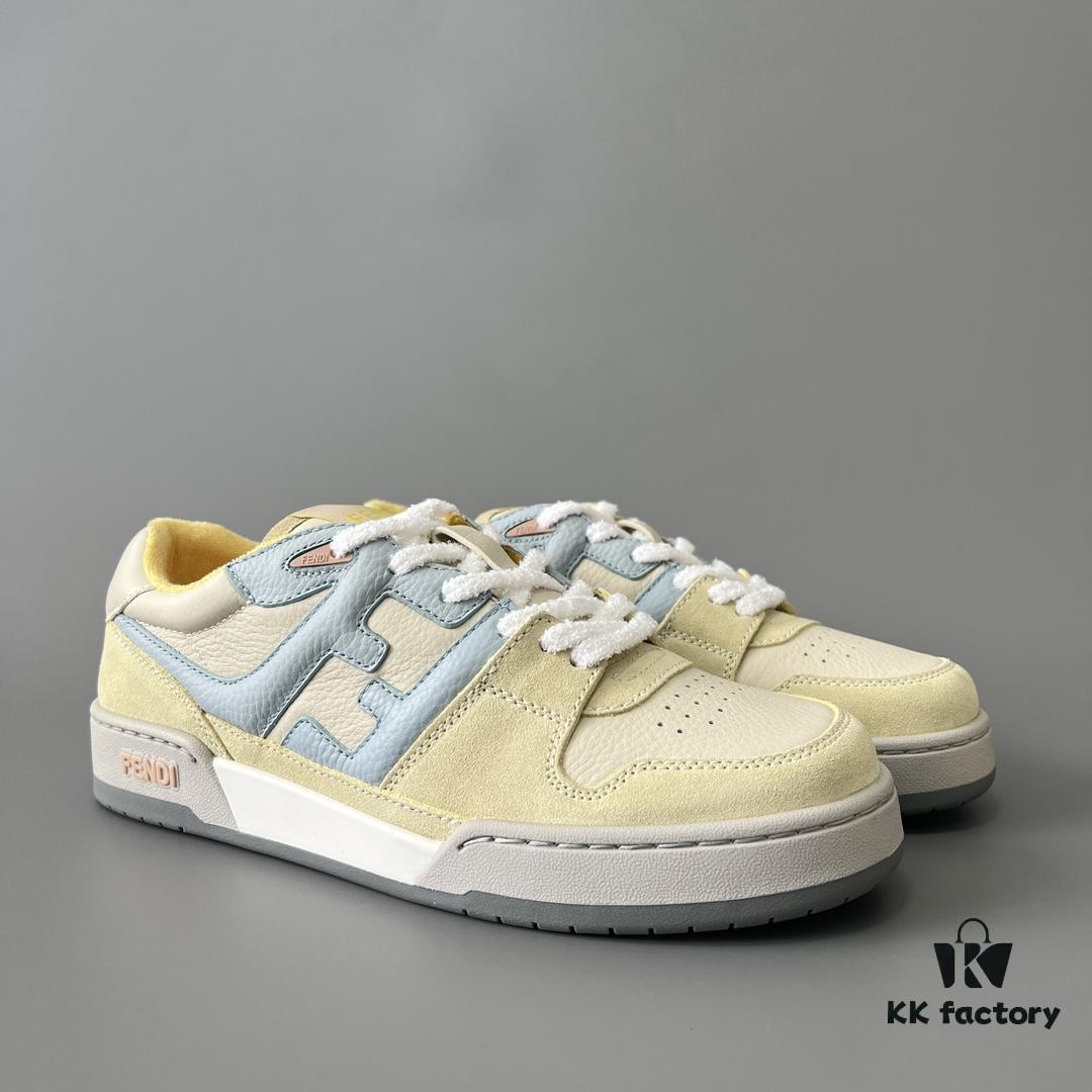 6930eaef6e68136f4d9b31a1 FENDI Match Vintage Patchwork Sneakers Unisex Yellow