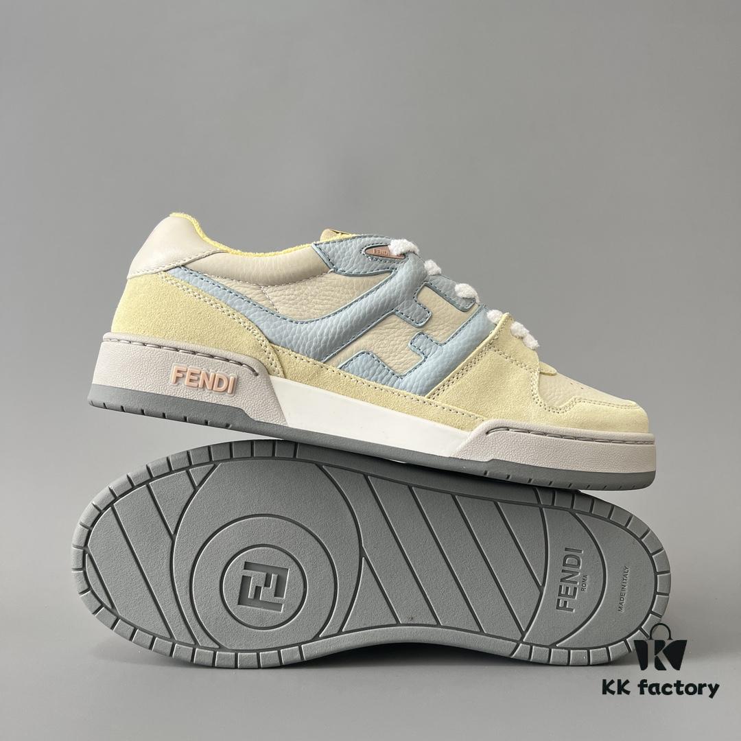 6930eaf26e68136f4d9b31a4 FENDI Match Vintage Patchwork Sneakers Unisex Yellow