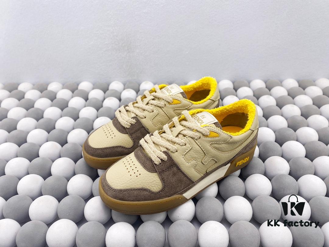 6930eafa6e68136f4d9b31ae Authentic Fendi Match Latest Hit Unisex Sneakers Designer Kim Jones' First Sport Shoe with FF Retro Design