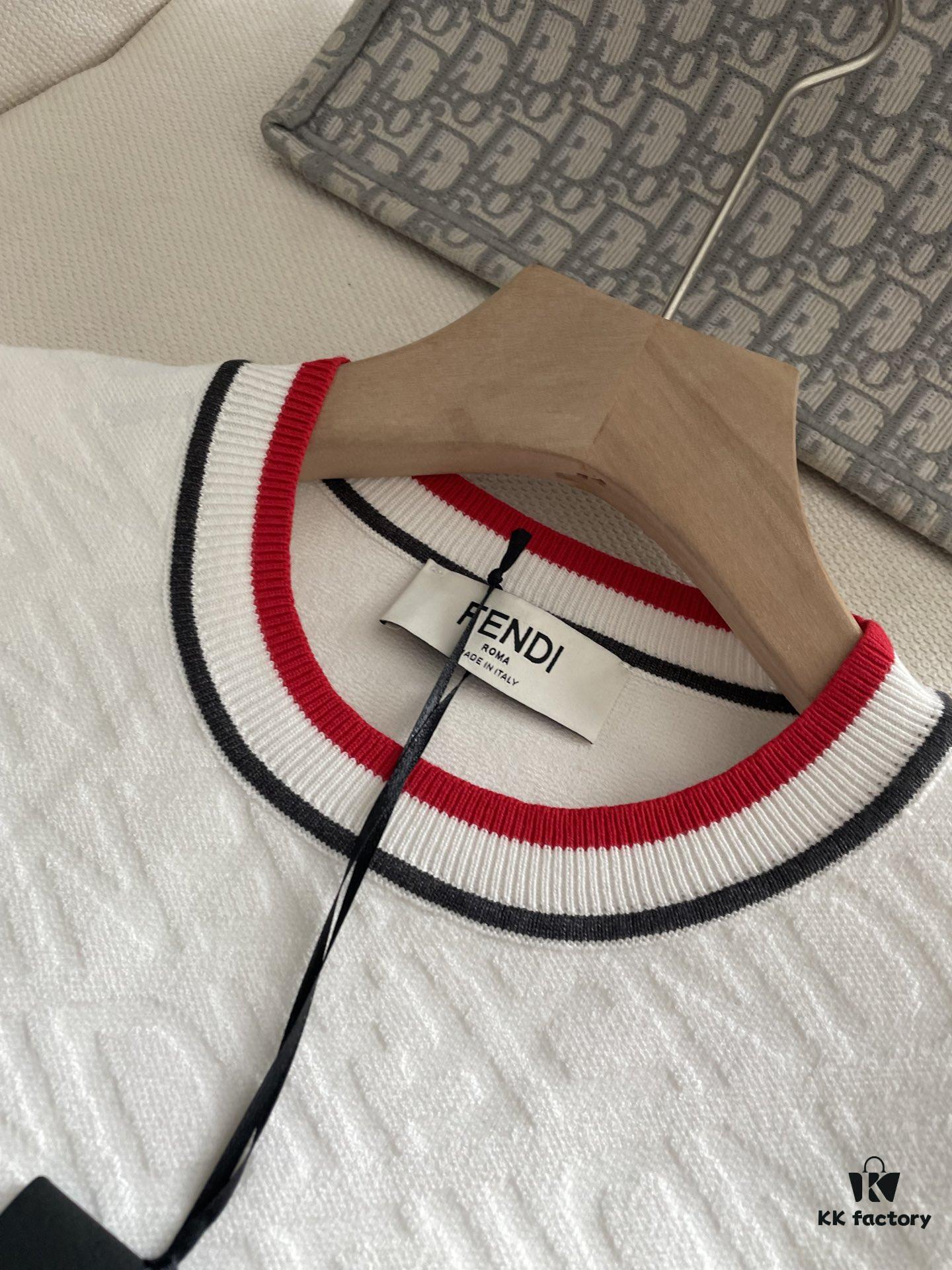 6930eb036e68136f4d9b31ba FEND* Fashion Knit Short-Sleeve Dress with All-Over Logo
