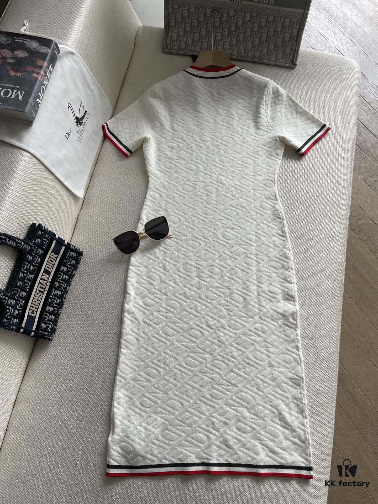 6930eb086e68136f4d9b31bf FEND* Fashion Knit Short-Sleeve Dress with All-Over Logo