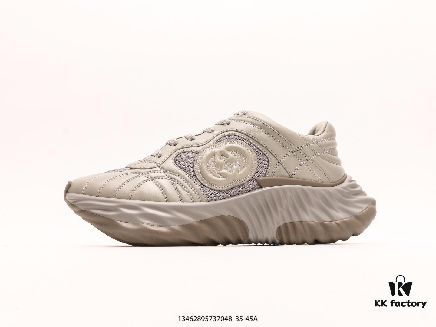 6930eb686e68136f4d9b3242 Gucci Rhyton Vintage Trainer Sneaker, 3D Leather Horn-Style Retro Running Shoe