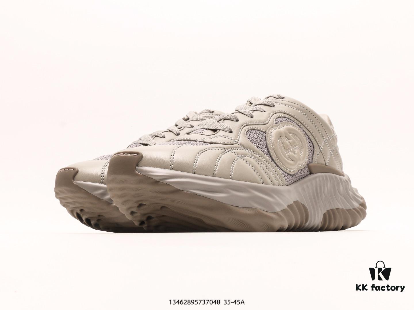 6930eb6b6e68136f4d9b3249 Gucci Rhyton Vintage Trainer Sneaker, 3D Leather Horn-Style Retro Running Shoe