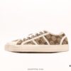 6930eb6f6e68136f4d9b324c Gucci Tennis 1977 Canvas Sneakers, Classic Vintage-Style GG Supreme Canvas Men's Shoes with Red and Green Web Stripe and Natural Rubber Sole