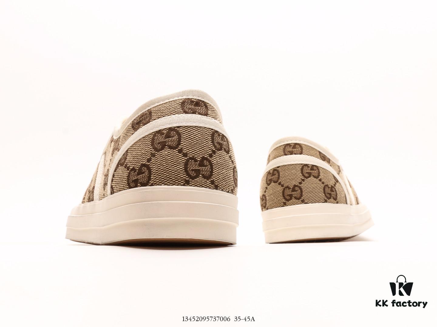 6930eb726e68136f4d9b3252 Gucci Tennis 1977 Canvas Sneakers, Classic Vintage-Style GG Supreme Canvas Men's Shoes with Red and Green Web Stripe and Natural Rubber Sole