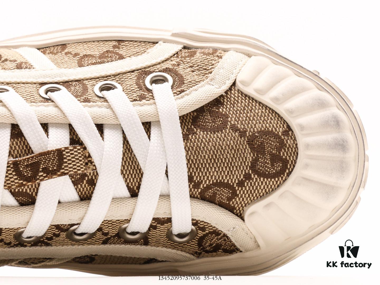 6930eb756e68136f4d9b3256 Gucci Tennis 1977 Canvas Sneakers, Classic Vintage-Style GG Supreme Canvas Men's Shoes with Red and Green Web Stripe and Natural Rubber Sole