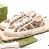 6930eb756e68136f4d9b3257 Gucci Tennis 1977 Canvas Sneakers, Classic Vintage-Style GG Supreme Canvas Men's Shoes with Red and Green Web Stripe and Natural Rubber Sole