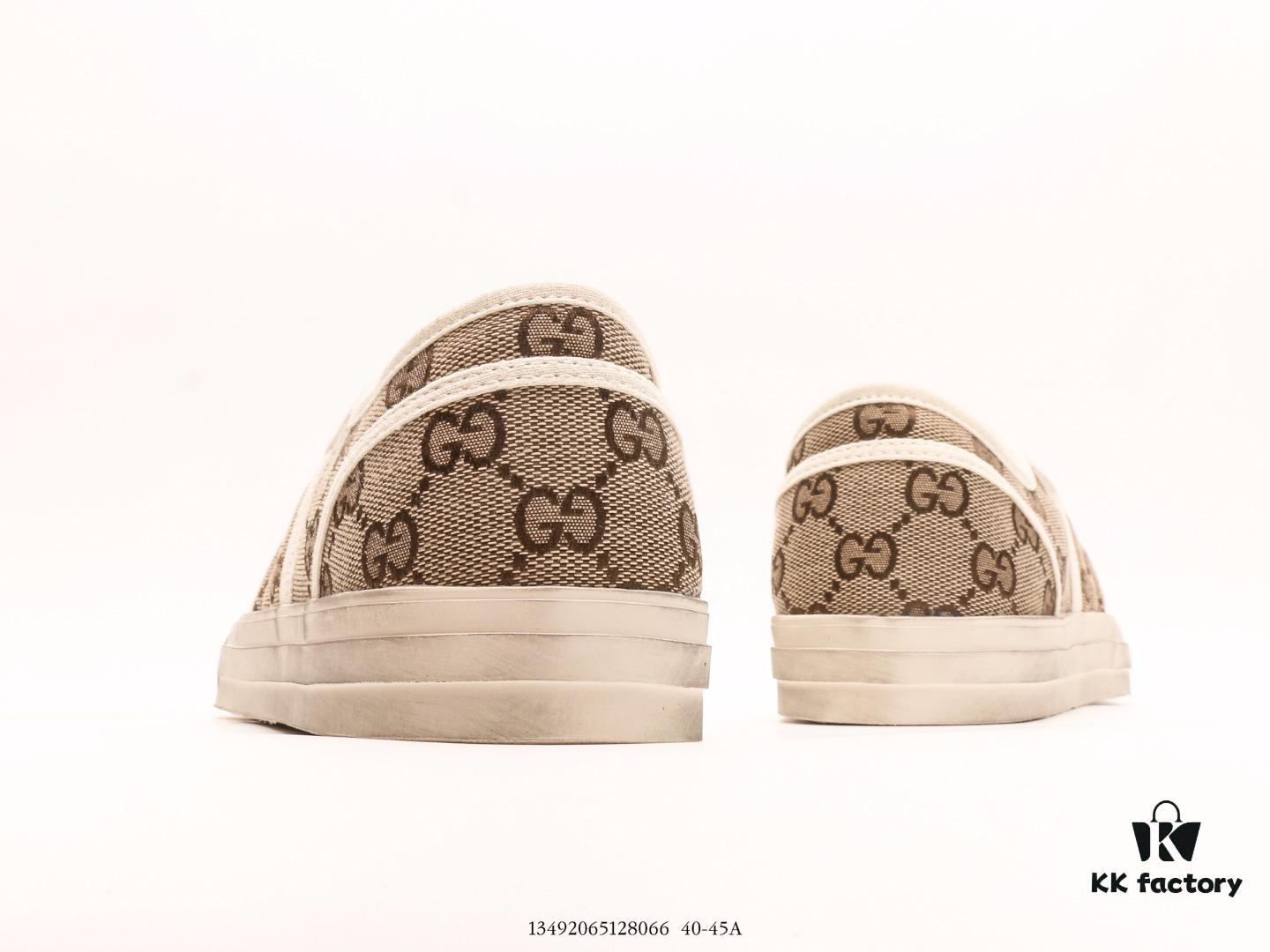6930eb806e68136f4d9b3266 Gucci Tennis 1977 Vintage Canvas Sneakers, Iconic GG Supreme Pattern, Red and Green Web Stripe, Natural Rubber Sole, Classic Unisex Design