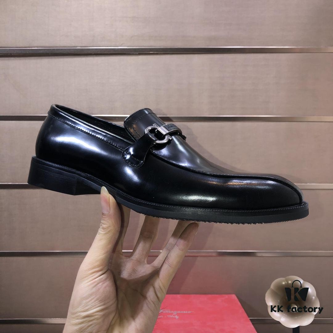 6930eba66e68136f4d9b32a1 Ferragamo Latest Collection Original Imported Top-Grade Calfskin Leather Loafer with Premium Lamb Leather Lining, Authentic Luxury Metal Buckle and Original Combined Sole